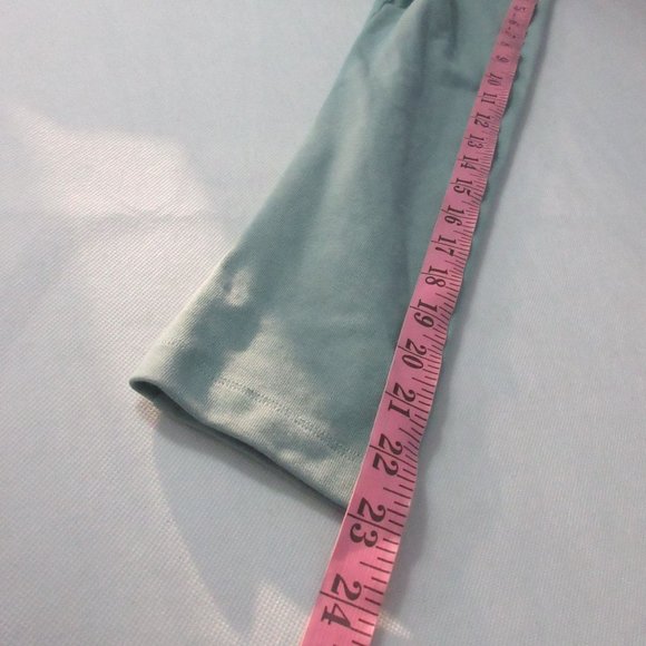 sympathique crop top Medium Gisela Tee aqua Long Sleeve women's M top NEW - Picture 5 of 6